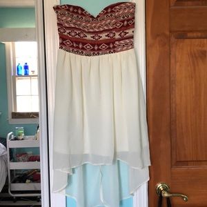 High Low Strapless Dress